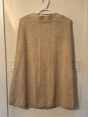 Joe Fresh Cable-Knit Poncho Cream
